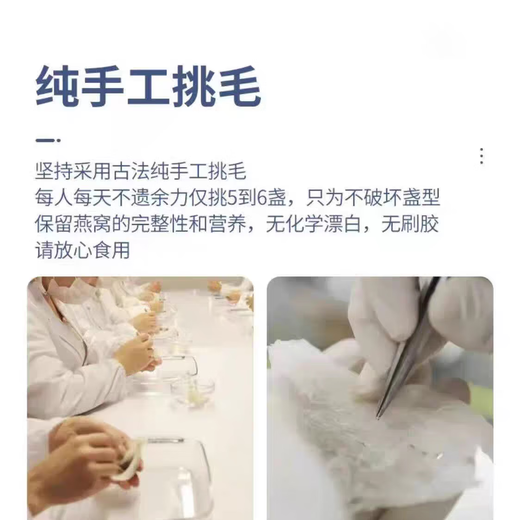 干燕窝溯源印尼燕条特级燕盏条高洁净燕窝干盏条送孕妇老人营养品 【金标】9A精选三角溯源密盏500g
