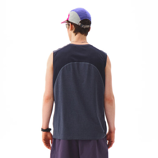 
NOTHOMME mountain outdoor running antibacterial moisture absorption quick-drying clothes sleeveless vest reflective logo sports vest men dark rock gray spot M 170~175