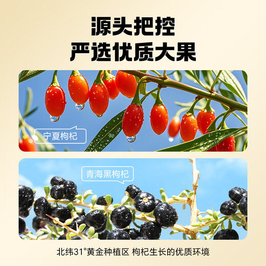 Ning'anbao rot und schwarz Wolfberry Raw Pulp Geschenkbox 2700 ml Urlaubsgeschenk frische Früchte ohne hinzuzufügen Qinghai Black Wolfberry