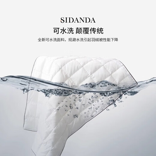 SIDANDA羽绒被95白鹅绒可水洗a类面料填充680g 春秋被200*230cm