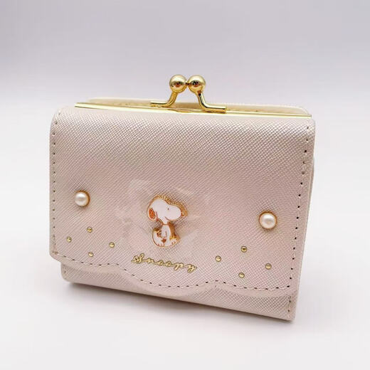 
Japanese Snoopy Snoopy series simple cute wallet ladies foldable coin wallet card bag wallet [black] SNP-1283-BK