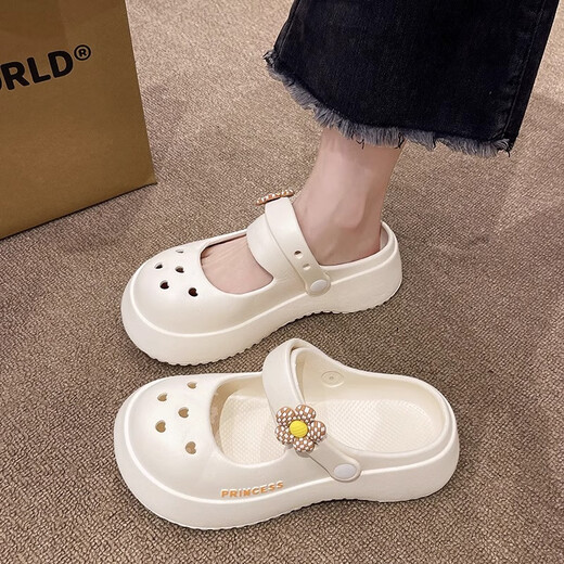 Heacooa girls zwei tragen Hausschuhe 2025 Neue Sommer Kindergefühlsloch Medium Big Children Girl Light Beach Schuhe Beibai 40
