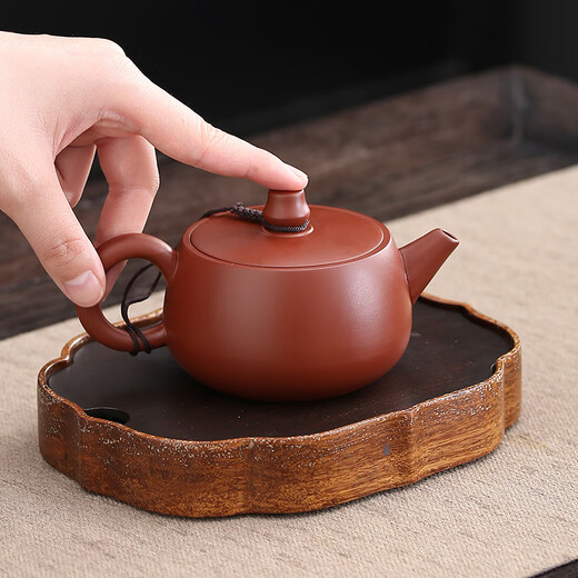 Yingqi Dahongpao Purple Clay Pot 200ml Large Mouth Single Teapot Teacup Handmade Household Kung Fu Teapot Dahongpao Nagou Pot (Safety Pack) 200ml