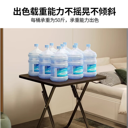 Dining table, computer table, foldable table, student study table, desk, home office desk, simple bedroom bedside table, solid wood color + white frame - 60*40*70 - thickened and reinforced