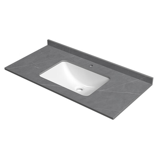 Jiumuwangyan slab countertop ceramic basin semi-embedded single basin bathroom face wash basin 12047cm countertop + basin_[]