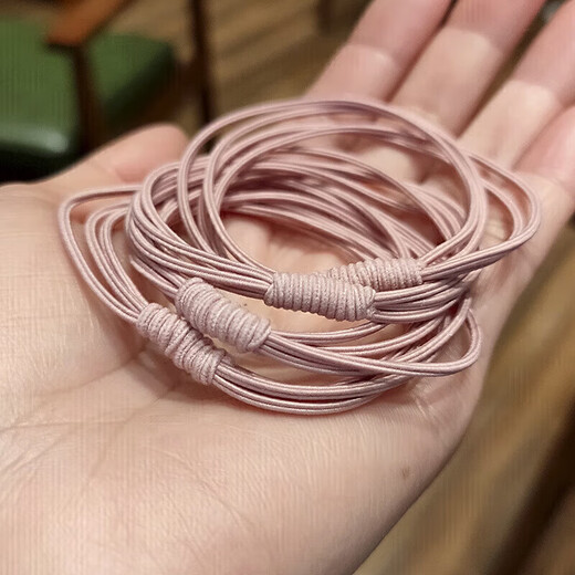 Adult hair rope four-in-one basic hair tie rubber band simple hair tie ponytail hair rope student hair accessories four-in-one head rope 10 pieces mixed color