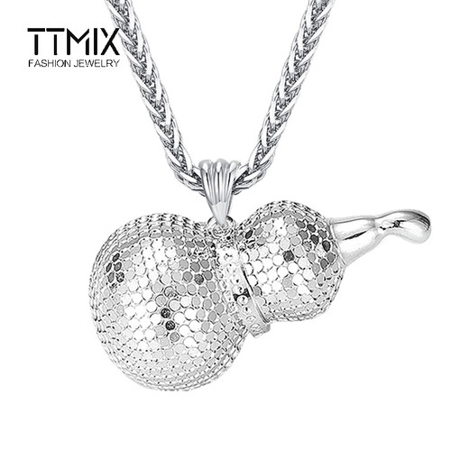 TTMIX Shining Gourd Platinum Pendant pt950 Women's Platinum Pendant Fashion Honeycomb Necklace for Girlfriend Small Pendant 4.5-4.7g