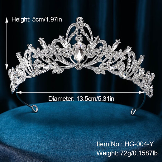 Bangboshi birthday crown tiara for girls 18 years old adult ceremony crown headband children's high-end little princess queen crown crown diamond hollow style
