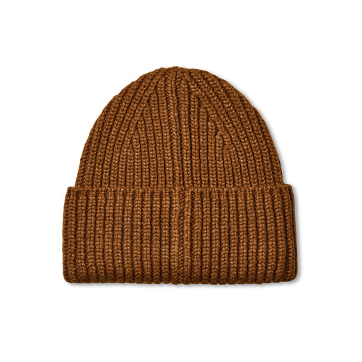 UGG new autumn style women's fashionable and comfortable solid color LOGO thick ribbed beanie casual knitted hat 102345 DEC | Decker Brown O/S