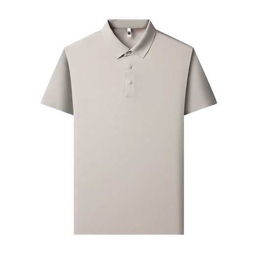 
CEO Yageo flagship official store summer high-end short-sleeved T-shirt for middle-aged men's traceless ice silk POLO shirt lapel pure 15810 rock grey 3XL 56 (171-185Jin[Jin equals 0.5 kg])