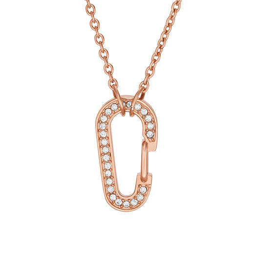 Yuansi necklace for women, versatile and fashionable rose gold lock necklace, sweater chain, birthday gift for girlfriend EGS2950221