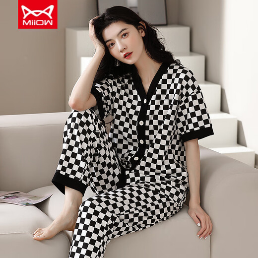 Catman (Miiow) Pure Cotton Pajamas для женщин весной и летним брюками с коротки