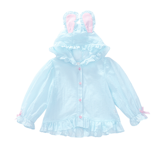 G.DUCKKIDS Little Yellow Duck Girls Sun Protection Clothes Summer Thin New Breathable Air Conditioning Clothes Baby Girl Skin Clothes Children's Jacket Blue 120 Recommended for 5~6 years old 110-120cm