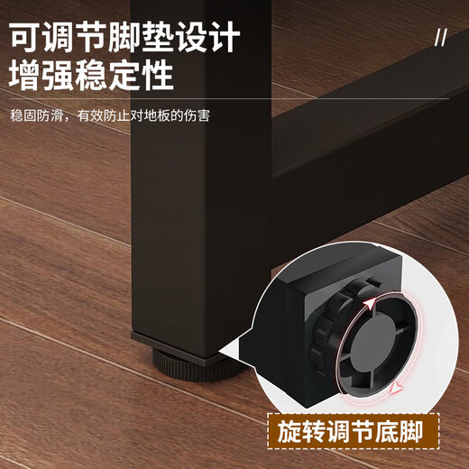 New appearance computer desk e-sports table desktop home desk study desk office game table simple long table Z03 walnut black frame single table 80*60*74