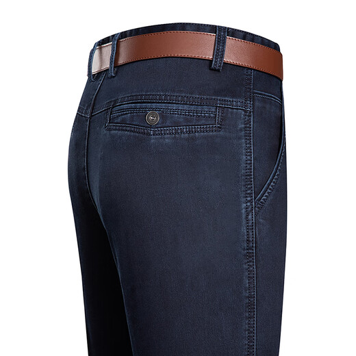 Romon 2025 Frühlings- und Sommer-Jeans-Jeans hohe Taille Lose geradlinige und ältere Freizeithosen Dünne Hosen 3892 Modelle Deep Blue [Sommer] Dünn 30 [Taillenumfang 2 Fuß 3]