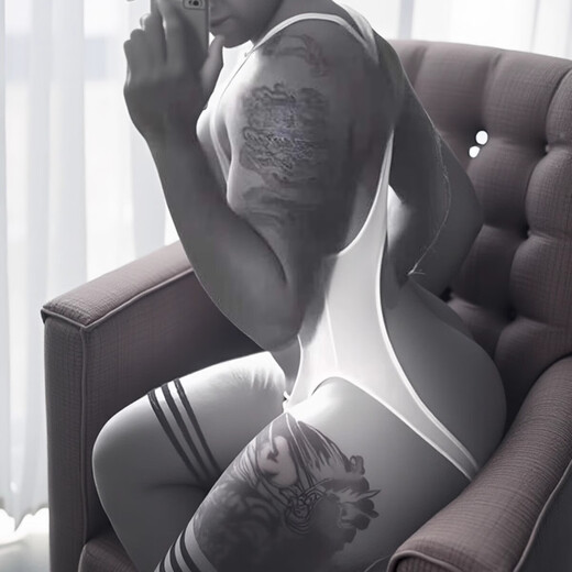 T-string men's sexy pure desire one-piece underwear vest hollow gay attack SM sports free briefs men's white