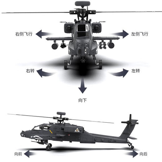 Yuxiang Apache F11S Вооруженный дистанционное управление вертолетным вертолетом GPS Aviation Model 3D Обратный обратный полете