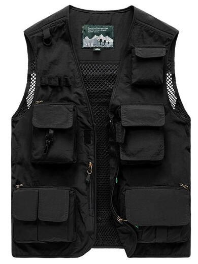 
JP Spring, summer and autumn thin men's vest multi-pocket quick-drying mountaineering photography jacket 9898 9898 gray 5XL (suitable for 200Jin [Jin equals 0.5 kg]-215Jin [Jin equals 0.5 kg]) Uni-size