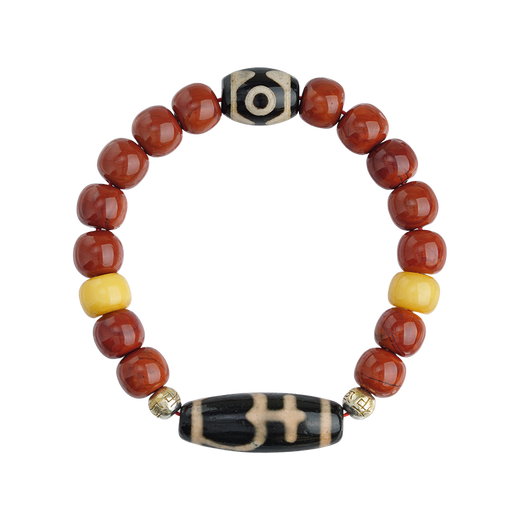 Potala Palace South Red Agate Bracelet Aquarius Dzi Beads Men's and Women's Play Bracelet as a Birthday Gift for Boyfriend