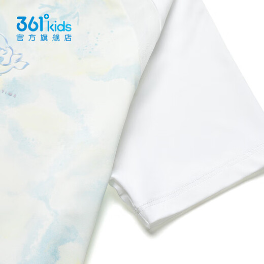 361 Shopping mall same style children's clothing girls short-sleeved sweater summer new children's top original white 120