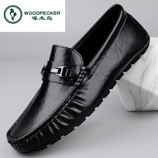 Zapatos para hombres de carpintería de carpintería 2025 Nuevo verano de cuero genuino SULLA SUGERA SUGRA SUFICIENTE Zapatos de frijoles transpirables para hombres con zapatos de mocas de un pie para hombres MT9921 38 [Tamaño de zapato de cuero estándar]