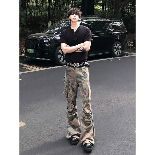 Black waffle Henry collar short-sleeved men's handsome T-shirt American polo shirt cleanfit bottoming shirt floral gray upgraded model XL XL recommended 135-150Jin Jin equals 0.5 kg