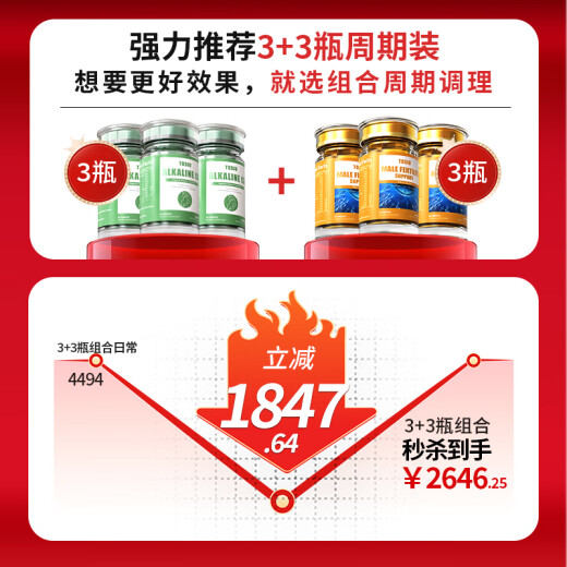 TOSIU加拿大ts灵儿碱to碱钙碱片调理碱宝tos碱益品tos碱力源to贝儿碱 买2送1需拍3瓶【立减698】