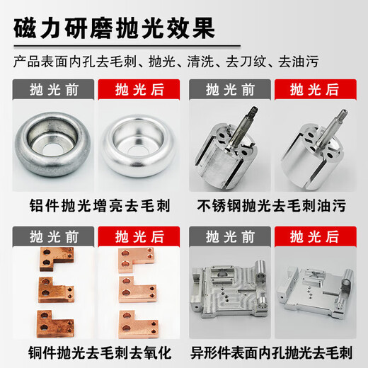 Jingxinda FHJQB Magnetische Poliermaschine Metall aus Edelstahl Kupfer Aluminium Präzisionsteile Stempelteile und verschiedene Teile Haarentfernung N9711 Magnetische Maschine verbessert stark magnetisch wasserdichtes Modell 5.5