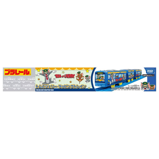 多美（TAKARA TOMY）多美卡火车模型普乐路路电动三节火车头儿童玩具新干线高铁男孩礼 猫和老鼠955603