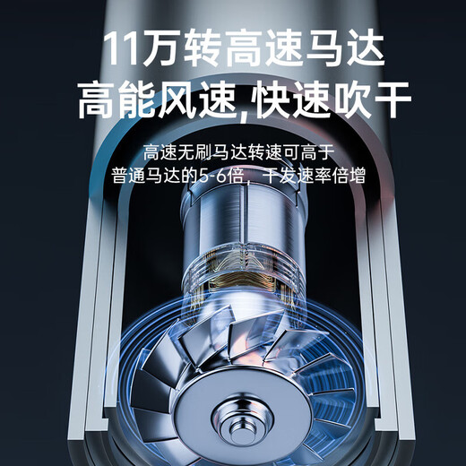 Xiaoya (XIAOYA) genuine high-speed 110,000-turn hair dryer Dyson 1 1 replacement ion quick-drying high-wind hair care home salon hair dryer bladeless high-power hair dryer Macaron 110,000-turn + 4.5 billion special-grade ions + smooth air nozzle + wall-mounted bracket official authentic typhoon-level high-speed