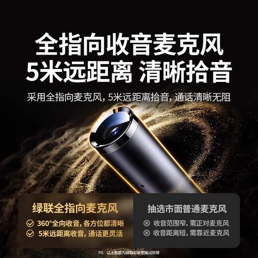 绿联（UGREEN）USB电脑摄像头视频外置摄像头直播办公面试网课摄像高清双麦克风 2K 桌面立式+麦克风CM826