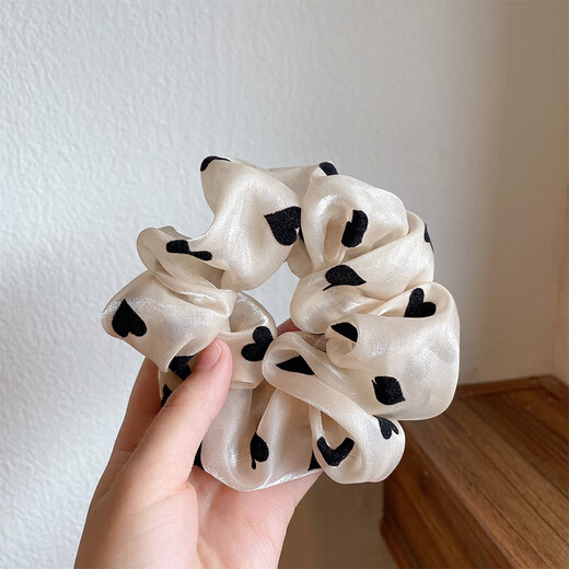 Strukturierte Polka Punkt -Mesh -Spitze Largedarm Haar Ring Stirnband Neues Brötchen Stirnband Pferdeschwanz Haarzubehör für Mädchen Haarseile Stirnband für Frauen 9757a Polka Punkte