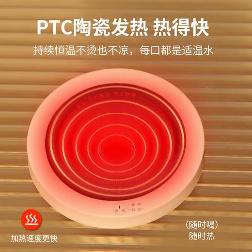 小米有品同款猫咪恒温饮水机饮水器酸奶机水碗加热猫喝水喂食喂水神器猫碗 【350ml】纯黑陶瓷碗+多档温度可