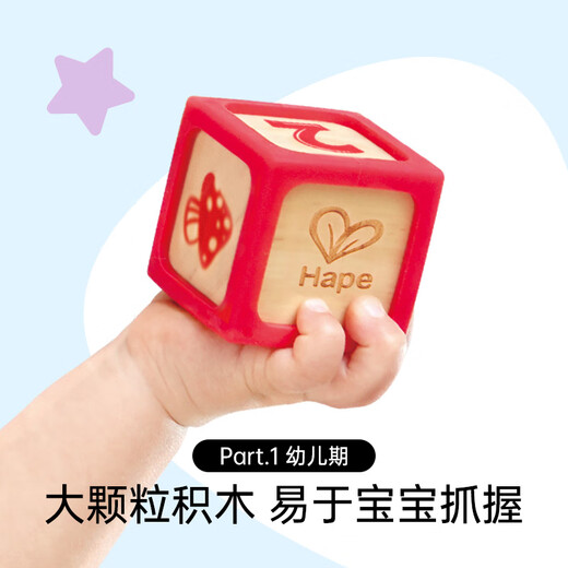 Hape (Deutschland) Kinderbausteine Spielzeug Large Getreide Silikonbausteine 4 Packungen Jungen und Mädchen Geburtstagsgeschenke E0132