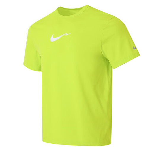 Nike (Nike) Herren Sportset 25 Sommer Neuer modischer doppelter Druck atmungsaktives Kurzarm T-Shirt Lose Hosen zweiteilige HV4882-389+FB7498-010 S