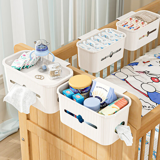 LNGA Landgre Bedside suspendu Panier de suspension Babe de couches de lit Dirty Diaper Boîte à lit Sac de rangement de rangement Sac de rangement nordique Modèle incouverte de Mi-Covered [avec retrait de papier + sortie de fil]