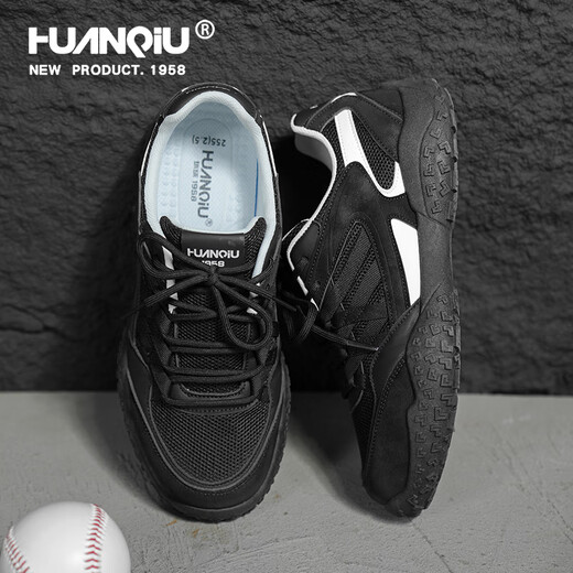 
Global black sneakers men's 2025 summer new outdoor non-slip hiking shoes ugly cute big-head casual dad shoes black 39