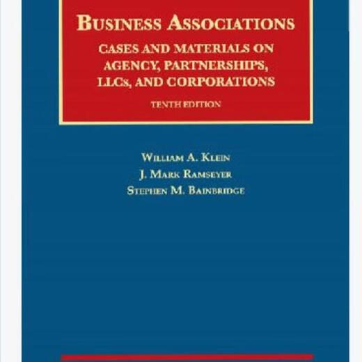 Physical Book/Business Associations Cases and Materials on Agency Partnerships Llcs and Corporat Physical Book/Business Associations Cases and Materials on Agency Partnerships Llcs and Corporat