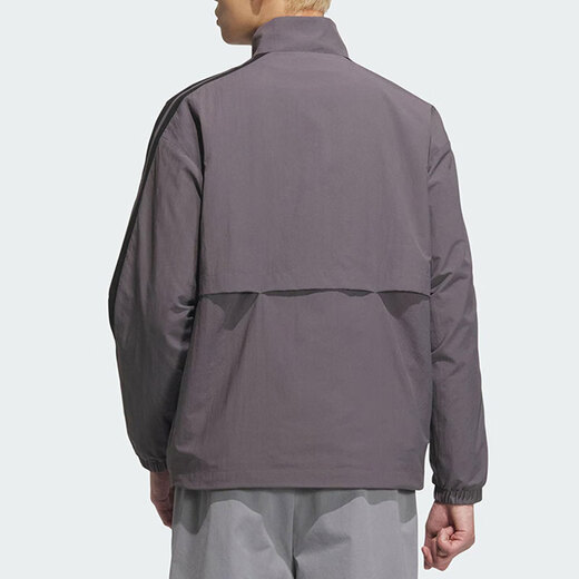 阿迪达斯 （adidas）外套男装2025夏季新款运动服梭织透气宽松舒适休闲立领夹克 KC3893深灰色 S