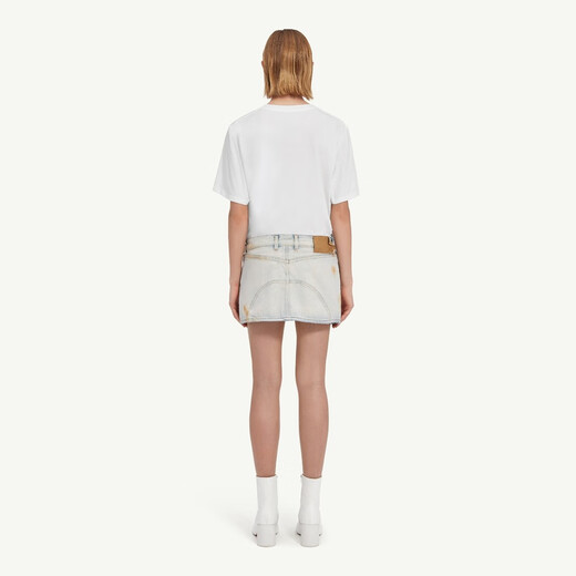 梅森马吉拉（MAISON MARGIELA）MM6 女士浅蓝色棉质半身裙S52MC0011M30018982 意码42码