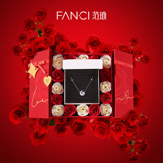Fanci Fan Qi Fantasy Heart Moon Necklace Female Silver Birthday Niche Light Luxury Light Luxury High-end Gift for Girlfriend