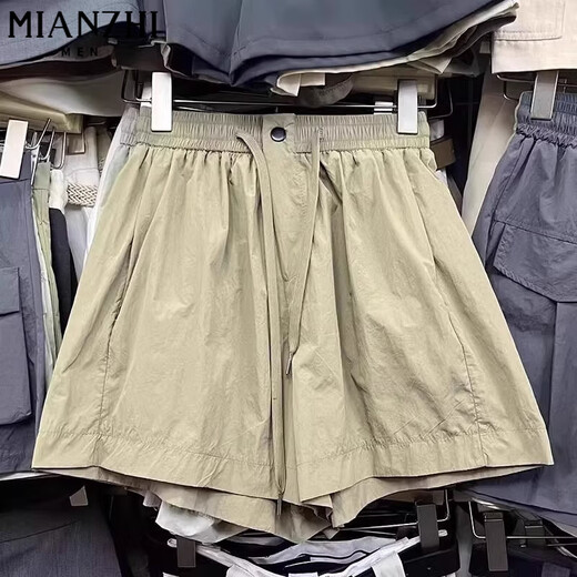 
Cotton-Zhiyi Ice Silk Quick-Drying Workwear Wide-Level Casual Shorts for Women in Summer Thin 2025 New Small Slim Clipper Pants 320 Gray [High Quality 18.5] L 100-115Jin [Jin equals 0.5 kg]
