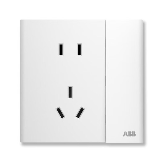 ABB switch socket panel Xuanpu series white 86 type household power supply five holes one open single control