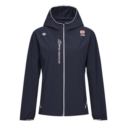 迪桑特（DESCENTE）RUNNING系列UPF100防晒轻薄透气夜跑外套上衣梭织夹克女款 RD-RED S