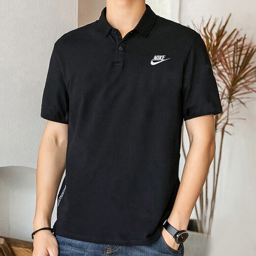 耐克（NIKE）polo衫T恤2025夏款男透气跑步训练健身骑行纯色立领衬衫短袖 FN3895-100  S 100-120斤