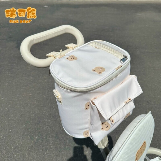 Sac de poussette, sac de poussette pour bébé, accessoires universels, adapté au sac de marche pour bébé, sac de rangement, poussette parapluie, rangement de voiture pour enfants, tissu Oxford 600D ordinaire noir