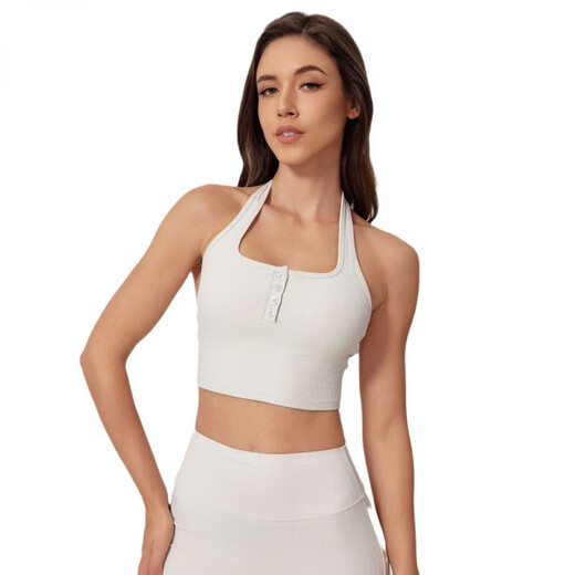 ALO YOGA Pilates sexy halter bra moisture-wicking threaded backless underwear outer wear yoga vest for women black M