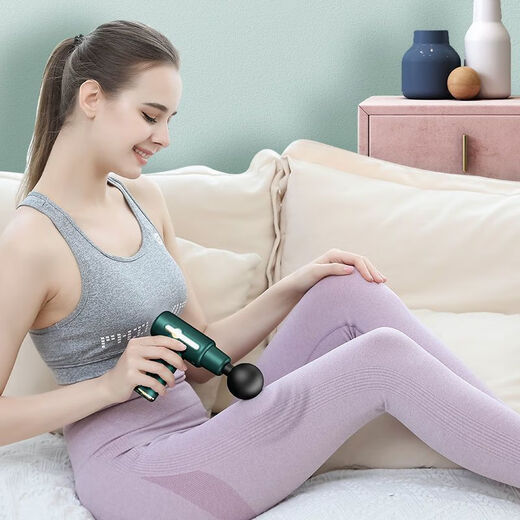 新【正品】德国筋膜按摩枪按摩器手持式肌肉震动按摩捶颈椎腰背部 液晶旗舰版[黑]3888转/4档+4头+ 纯高品质[专业级筋膜枪]德国超