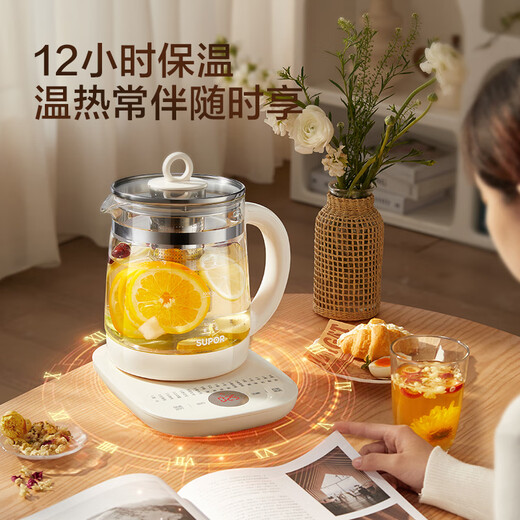 SUPOR Health Pot Tea Kettle 1.5L Household Insulated Flower Tea Kettle Tea Maker 316L Stainless Steel Constant Temperature Electric Kettle Kettle SW-15YJ08