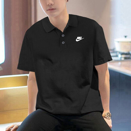 耐克（NIKE）polo衫T恤2025夏款男透气跑步训练健身骑行纯色立领衬衫短袖 FN3895-100  S 100-120斤